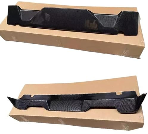 Becquet Arrière pour Ford pour Raptor F 150 pour F 150 pour F150 2015-2022 Becquet Toit Aileron Arrière Aspect Fibre Carbone Noir Kit Carrosserie Sport(Carbon Fiber Pattern)