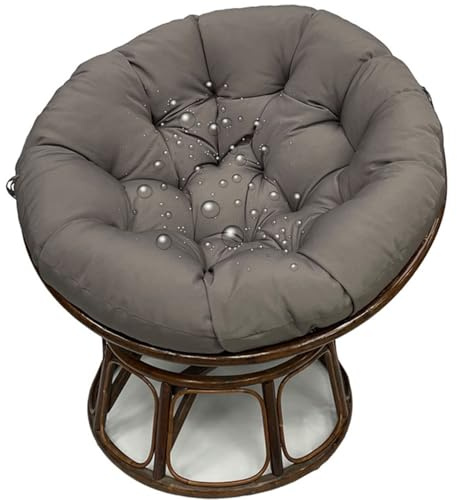 JORTUIO Wasserdicht Sitzkissen Rundes Papasansessel Kissen Hängesessel Bodenkissen Kissen für Schwenksessel, Korbsessel Outdoor/Indoor Gartenmöbel Sitzauflage Auflage(Dark Gray,130x130cm)