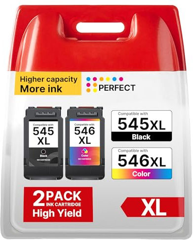 Washope Encre 545 546, Cartouche 545-546 Remplacement pour Canon 545 546XL Cartouche pour Canon Pixma MX495 TS3150 TS3350 TS3151 TS3450 MG2550S MG3050 MG2950 MG2555S MG2950 (1 Noir, 1 Couleur)