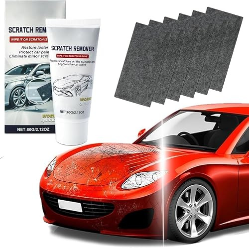 Hyleara Auto Kratzer Entferner Set, 1 Stück Kratzer Entferner Auto mit 6 Stück Nano Kratzerentferner Tücher von Lokalen Kratzern und Schrammen aus Klarlacken für Alle Autolack-Reparatur