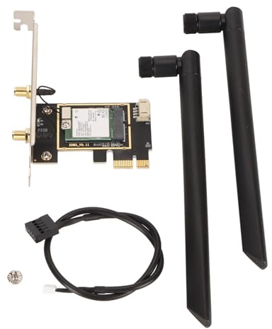 Ejoyous Tarjeta PCIe X1 WiFi 7, Tarjeta Adaptadora de Red para PC BE200NGW 2,4G 5G 6G de Alta Velocidad para 10 11 para Computadora