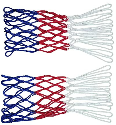 POENVFPO Basketballnetz-Ersatz, Strapazierfähiges Polyester, Langlebig, 12 Schlaufen 20 Zoll für Basketballspiele Im Freien