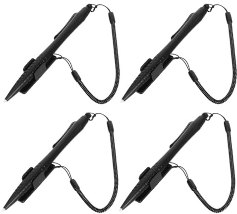 CIYODO Penna Stilo per Schermo Resistivo Nero in Plastica 4 Pezzi per Navigazione Auto e Tablet con Portapenna e Punta Antigraffio