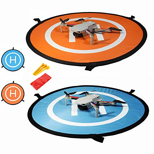 iMusk 55cm Drohne und Quadcopter-Landeplatz, RC-Flugzeug-Softstartmatte Oberfläche aus wasserdichtem, umweltfreundlichem Polyester Für DJI Mini 3/Mini 3 Pro, Avata, DJI Mini 2 SE, DJI Air 2S Zubehör