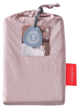 bbhugme Pregnancy Pillow Cover - Cotton Jersey Fabric - Fits Pregnancy Pillow for Side Sleeping - Cover Only, Pregnancy Pillow Sold Separately, Dusty Pink