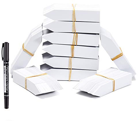 1000 Pcs 4 Inch Plastic Plant Nursery Garden Labels Waterproof Pot Markers Garden Stake Tags, White