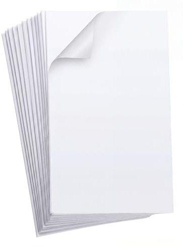 12 Hojas de Espuma Pegajosa Hojas de Espuma Adhesiva de Doble Cara Hojas de Espuma de Doble Adhesivo Blanco 3D para Tarjetas Shaker Elaboración de Scrapbooking