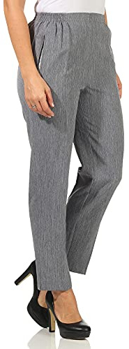 Sockenhimmel Hosen Damen Seniorenhose Kurhose leichte Damenhose Schlupfhose für jeden Tag Kurzgrößen Stoffhose mit Bügelfalte (24, Hellgrau)