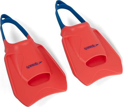 Speedo Unisex Biofuse Fitness-Flossen | Schwimmtraining | Schwimmflossen | Flossen Fluro Tangerine/Poolblu/Bluflm XS