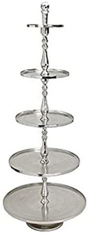 Etagere groß xxl 5 etagen Silber Metall /weihnachtsdeko /Riesige Etagere 5 Platten Metall /Etagere Gebäckschale Obstschale/ Advent deko/ Cake Stand