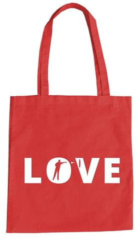 Love Dart Baumwolltasche - Schiessen Volltreffer Zielscheibe Pfeil Kneipe Rot
