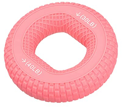 sourcing map Fortifiant de poignée de 7,8 cm, 13,6 à 18,1 kg, anneaux en silicone pour doigts, avant-bras, exercices de préhension pour athlètes d'escalade, entraînement - Rose