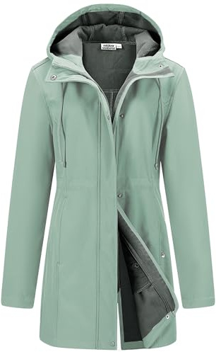 Outdoor Ventures Womens Waterproof Softshell Jacket Long Hooded Windbreaker