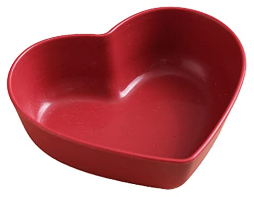 CUSROS Herzförmige Soßenschale, Snack-Servierschale für Hochzeit, Valentinstag, Esszimmer, Rot, Kunststoff, 2E+1 ml, Stapelbar, Herzform, Romantisch