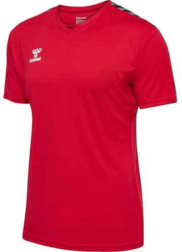 hummel Authentic PL Jersey Sport T-Shirt Herren Kurzarm - Sport Shirt Männer - Trikot - Normale Passform - aus 100% Recyceltem Polyester - Atmungsaktiv & Schnelltrocknend