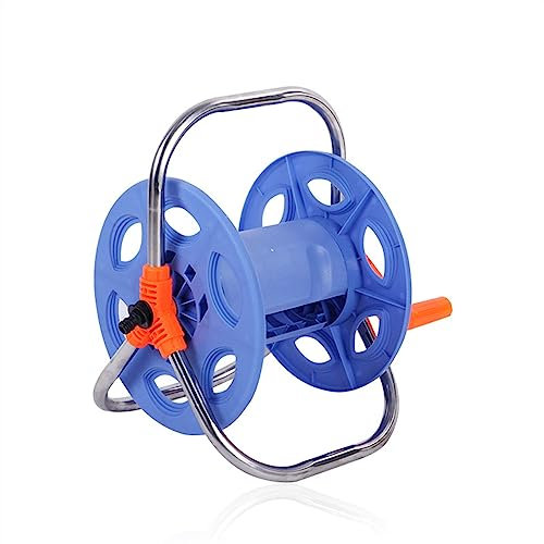 BAMFY Schlauchwagen Tragbar Schlauchtrommel, Wand/Bodenmontage Schlauchaufbewahrung for Außen Auto Waschen Bewässerung Schlauchhalter