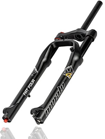 Fahrrad-Federgabeln, Fat Tire-Federgabel, 26 x 4,0 Zoll, Downhill-Mountainbike-Gabel, 110 mm gerader Federweg, 1-1/8 Zoll manuelle Sperre, 9 mm Scheibenbremse für Snow Beach XC MTB