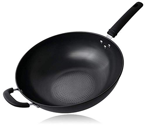 Wok, Topf, Bratpfanne, Kochutensilien, Antihaft-Induktionswok Mit Doppelgriff Vorne Und Hinten, Geeignet Für Alle Arten Von Induktionsherden, Einschließlich Induktionsherden, Große Pfanne / 32 Cm (32