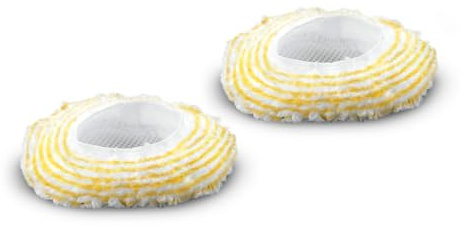 Överdragsset för Kärcher stor rundborste med två överdrag av högklassig mikrofiber för optimalt rengöringsresultat med den stora rundborsten, originaltillbehör till Kärcher ångtvättar