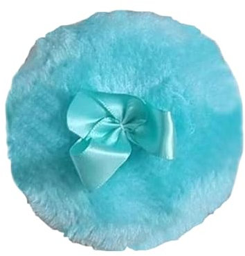 Baby-Puderquaste, ultraweich, rund, Make-up-Puderquaste mit Schleife, mit Puderquaste für Körperpuder, leerer Behälter zum Staubstäuben für Babys, Kinder und Erwachsene, Trocken-Make-up-Werkzeug