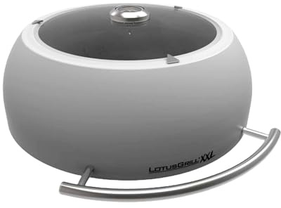 LotusGrill Edelstahl Grillhaube für XXL Grill, Sonderaustattung: Thermometer, Sichtglas