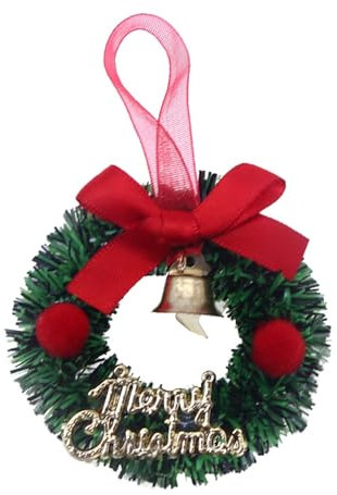 Ghirlanda natalizia per porta di casa, 6 cm, piccola ghirlanda natalizia, corona 'Avvento, ghirlanda da tavolo, elegante e festiva