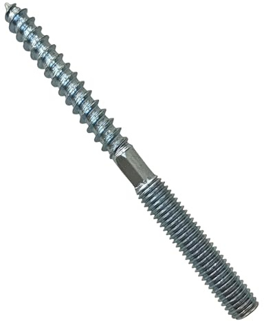 M8 x 100 mm Stockschrauben mit Torx-Antrieb, 25 Stück Doppelgewindeschrauben Schraubstifte Holzschraube Gewindestifte mit TX Länge 100 mm