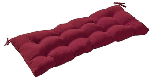 MPMBAVJB Sitzbank-Kissen Bank-Sitzkissen, wasserdichtes Sonnenschutz-Holzstuhlkissen, bequemes Terrassenmöbel-Stuhlkissen Für Innen Garten(Red,110x50x8cm)