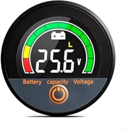 Zilimontt Digital Voltmeter, Voltage Meter for battery Tester, 12V 24V 36V 48V 60V 72V for Car, Boat, Marine, Vehicle, Motorcycle, IP67 Waterproof LCD Display