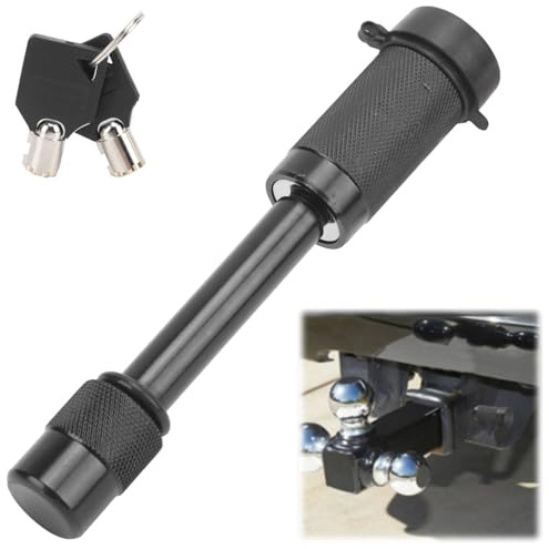 Trailer Hitch Receiver Lock 5/8 Inch Heavy Duty Anti Theft Hitch Pin Lock | Perno Lega Alluminio Cappuccio Antipolvere Resistente Pioggia Neve Con 2 Chiavi