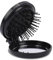 Premium pieghevole pettine per capelli ricci, pettine capelli ricci, con specchio, pettine tascabile portatile (nero)