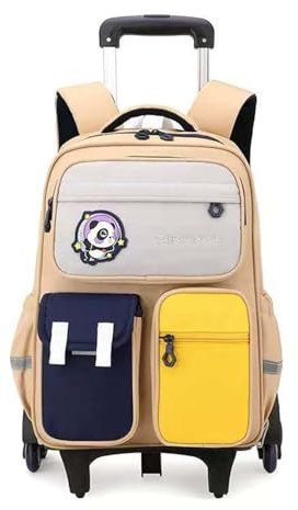Yumenam Kinder Schulrucksack Trolley, Mädchen Jungen Rucksack mit Rollen,Schüler Kindergepäck Reisegepäck Laptop Reise Kindertrolley Reisekoffer