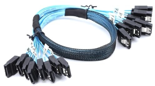 Luobannm Juego de 8 Cables 3.0 para PC, SAS de 7 y 6 Gbps, para Disco Duro, SSD, Host NAS