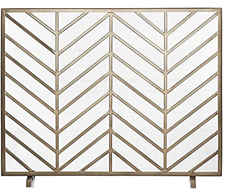 AERTSDFGT Écran de Cheminée en Métal Temple de Foyer Ignifuge de Style européen Chauffage de l'écran Fénmer la clôture de la Salle de séjour en Fer forgé Grille Pare-étincelles