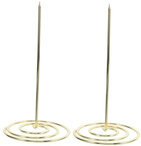 Gogogmee 2pcs Metal Menu Summons Fork Invoice Holder Holder for Desk Restaurant Check Stake