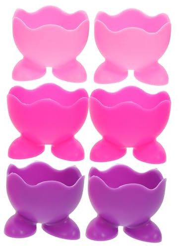 GALPADA Hueveras de Silicona Diseño Estable y Fácil Limpieza para Huevos Cocidos Set de 6 Ideales para Cocina y Brunch en Familia o Profesionales para Cocina y Brunch en Familia o Profesionales