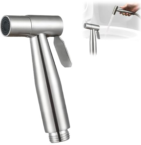 Doccino per Bidet per WC,Doccia Bidet Portatile,2025 New Doccetta Bidet a Mano,Portatile per WC Doccetta per Lavandino,Doccetta per Bidet in Idroscopino per WC,Argento