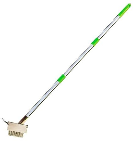 kesurpae Joint Broom With Weed Grout Scraper Driveway Weed-Free And Impeccably Clean Weed Brush With Joint Scraper, greener, 1.13M（3save）
