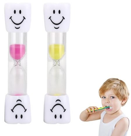 2-Stück Sanduhren Set für Kinder,Sanduhr für Zähneputzen Kinder,Sanduhr zum Zähne Putzen 3 Min Kleinkinder,Hourglass Set,Sanduhr Zähneputzen Timer,Lustig Sanduhren Kleinkinder,Mehrfarbiges Sanduhrset