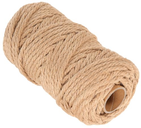 Kisangel Sisal-Kordel Naturfarben Verschleißfestes Ersatzseil für Kratzbaum Katzen Vielseitig für DIY Möbelbeine und Kratzflächen Flexibel Zuschneidbar Handgeflochtenes Sisalseil für
