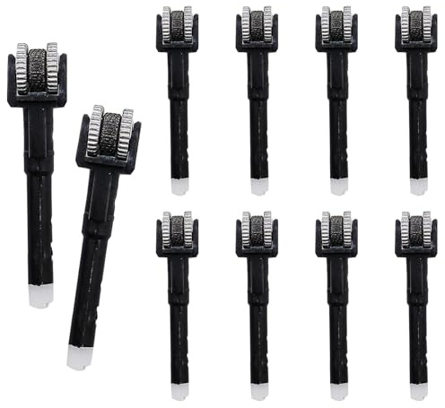 10 pezzi Stelo Ruota di Ricambio per Accendino,Barili con Ruota in Selce di Ricambio,4,3x1 cm,Dimensioni Standard,Compatibile con Accendini Clipper (Nero)