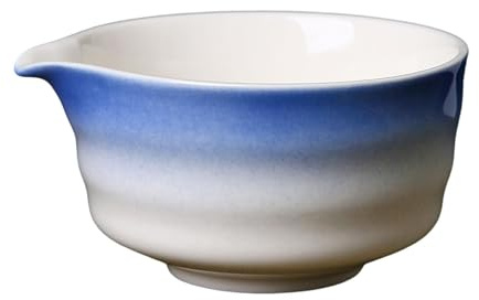RoaQinFo Bol de Cerámica para Matcha. Taza de Té Verde Tradicional Japonés. Idea de Regalo, Azul, Individual