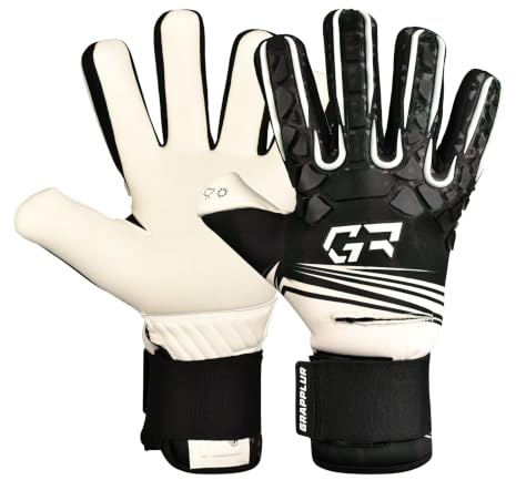Grapplur Goalkeeper Gloves Kids & Adults, German Latex Palm, Finger Save | German latex grip • Finger-save protection • Negative-cut fit • Breathable neoprene • Secure wrist strap