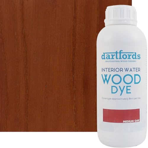 Medium Oak Interior Water Based Wood Dye 1 Litre Bottle