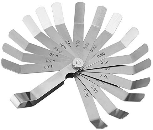 Medidor curvo, herramienta de inspección de soldadura de regla de galga de espesores curvos de acero inoxidable Herramienta de medición de 0.05-1.00 mm Medidor de separación