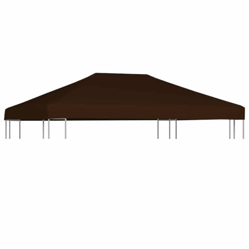 vidaXL Paviljongtak 310 g/m² 3x4 m brun