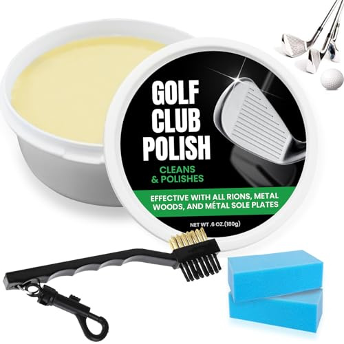 FINGER TEN Golf Club Cleaner Polish Scratch Remover Kit | Multiple Kit Options Available,Cleans Clubs and Grooves,Paste Removes Dirt and Rust,Portable Golf Bag Accessory