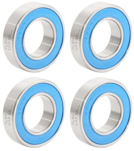 6902 VRS MAX cuscinetti a cartuccia, dimensioni 15x28x7mm acciaio cromato blu sigillato con grasso, 6902LLU carrello pieno sfere cuscinetto per mozzo bici pivot, (pacchetto di 4 pezzi)