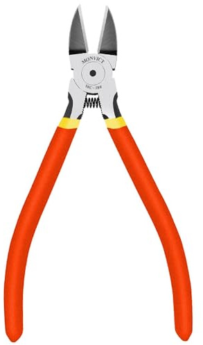MONVICT Trådskärare, 15 cm precisionsspolade sidoskärare med längre skärkant ultraskarp och kraftfull kraftig tång, perfekt för kablar, kablar, kablar, dragkedjeslips, elektriska och alla rena skärbehov