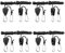 BOSYTRO 4 Paar（8 Stück） 1/8 Zoll Ratchet Hanger Heavy Duty Einstellbare Ratsche Seil Aufhänger Verstellbarer Seilaufhänger für Grow Light Armaturen Pflanzenlampe Gartenarbeit, 68kg Tragkraft pro Paar